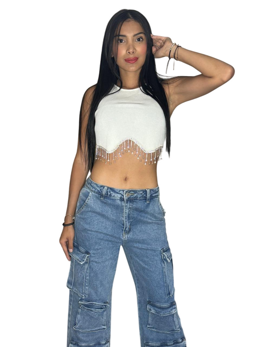 CROP TOP BLANCO