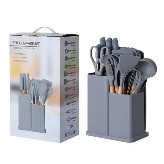 SET DE UTENSILIOS PARA COCINA 19 PIEZAS EN SILICONA